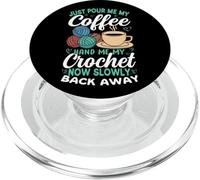 Basta versarmi il mio caffè all'uncinetto ora torna indietro PopSockets PopGrip per MagSafe