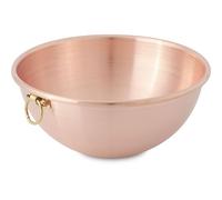 Bastardella semisferica con Anello Ø 30xh15,0 cm- Lt 5,5 in rame massiccio liscio smerigliato rame