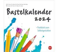 Bastelkalender 2024 weiß groß. Blanko-Kalender zum Basteln mit extra Titelblatt für eine persönliche Gestaltung. Foto- und Bastelkalender 2024. Format 32 x 33 cm.