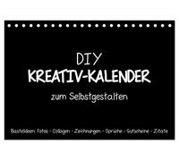 Bastelkalender: DIY Kreativ-Kalender -schwarz- (Tischkalender 2026 DIN A5 quer), CALVENDO Monatskalender: Gestalte deinen Kalender selbst!
