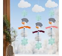 Bastelset - Erstes Fädeln Filzgirlande Schneemann