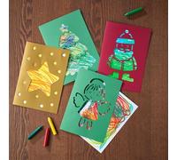 Bastelset - Erstes Malen Kritzelkarten Weihnachtspost