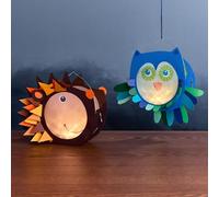 Bastelset - Klammerlaternen Eule & Igel