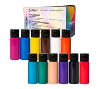 Bastelzone Set di colori acrilici premium - Colori altamente pigmentati, luminosi e coprenti, colori per pittura per bambini e adulti, ideale per tela, legno, pietra, carta e verniciatura (12 colori)