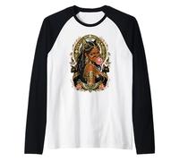 Bastet Bubblegum Egiziano Gatto Dea Baddie Estetica Maglia con Maniche Raglan