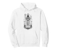 Bastet Cat Dea Antico Egitto Monocromatico Mitico Arte Felpa con Cappuccio