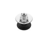 Bastet Cat Dea Antico Egitto Monocromatico Mitico Arte PopSockets PopGrip Adesivo