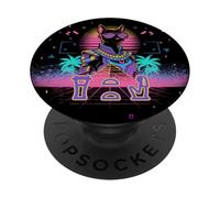 Bastet Egiziano Kemet Stile Degli Anni '80 PopSockets PopGrip Adesivo