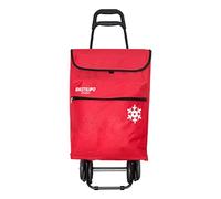 Bastilipo 0944, Carrello della spesa 4 ruote - Julia - rosso vermiglio - 50 litri di capacità - Borsa isotermica