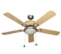 Bastilipo - FORMENTERA, ventilatore da soffitto 132 cm, nichel satinato e pino, 60 W, 5 pale, luce