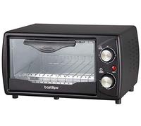 Turin Black - Mini tostapane da 1000 W, in acciaio inossidabile, nero, 9 litri, efficienza energetica A++