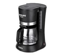 Bastilipo - Mokka Drip 12, macchina per caffè americano, 12 tazze, 680 W, caraffa in vetro, nero