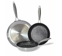 Bastilipo PRO 24 Padella, Alluminio, Grigio, 24 cm