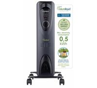 Bastilipo - RC-ECOFLUID-7 - Radiatore ecologico compatto con H2O naturale liquid, extra basso consumo, 1000 W, 0,5 kw/h, 7 elementi, c/termostato, colore nero.