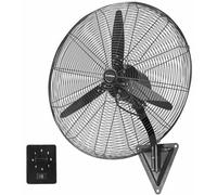 Bastilipo - Ventilatore da parete industriale, 160 W, acciaio inossidabile, 3 velocità, nero, Blizzard