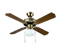 Bastilipo - Ventilatore da soffitto 105 cm, bronzo antico, Cadice