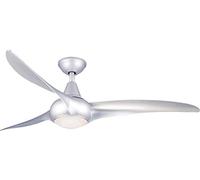 Bastilipo - Ventilatore da soffitto a LED con telecomando, 132 cm, pale in acrilico, Capri Titanium LED