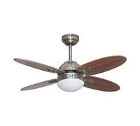 Bastilipo ventilatore soffitto con telecomando E27, 60 W, Bronzo Antico, 105 x 41 cm, led, metallo