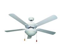 Bastilipo - Ventilatore da soffitto per 2 lampadine E27, 65 W, Bianco, modello Malaga