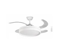 Bastilipo - Ventilatore da soffitto con pale retrattili, motore DC 40 W, telecomando, luce LED 3 colori 36 W, modello FALESIA
