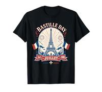 Bastille Day 14 Juillet 1789 Celebrazione Francese Maglietta