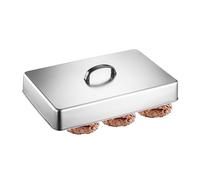 Basting Cover - 43.5x28.2x6.6cm Rectangular Stainless Steel Steaming Food Lid | Grill Lid | 640g, For Commercial BBQ, Flat Top Grill, Kitchen, Indoor Outdoor, Locks In Flavor & Moisture, Prevents Grea