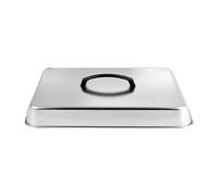 Basting Cover, Griddle Lid, Grill Accessory, Stainless Steel Construction, 11.02x8.66x3.94 inches, Heat-Resistant Handle, Ideal for Outdoor Barbecue, Flat Top Cooking, Patio