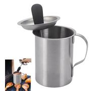 Basting Pot and Brush Set, Multifunctional Sauce Pot, BBQ Basting Pot, Basting Brushes Set, Stainless Steel Barbecue Pot, BBQ Sauce Pot, 9,3 x 9,3 x 15,5 cm