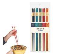 Bastoncini, 5 Paia Di Bacchette Cinesi In Fibra Di Antiscivolo, Accessori Per La Tavola Multicolori Lavabili In Lavastoviglie Per Uomini Donne E Famiglie