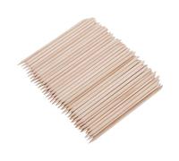 Bastoncini Arancio Unghie 100 Pezzi in Legno Duro per Manicure | Doppia Punta Estremità Piatta e Inclinata, Pulizia del Solco, Rimozione Cuticole e Resti