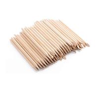 Bastoncini arancioni in legno per unghie Bastoncino per cuticole per unghie per rimozione pusher Strumenti per manicure, pedicure e pedicure 100 pezzi Bastoncini arancioni Bastoncino per cuticole in l