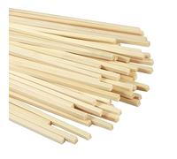 Bastoncini Bamboo,100 pcs Bastoncini Legno per Lavoretti Strisce di Bambù Quadrati Bastoncini Zucchero Filato,per Creazioni Fai da Te Progetti d’Arte Decorazioni(30cm x 5 mm)