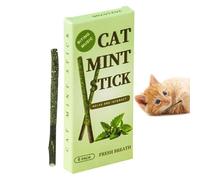 Bastoncini Cat Silvervine - Bastoncini da masticare alla menta gatto | 6 pezzi Giocattolo da masticare per gatti Giocattoli per la dentizione del gattino Giocattoli con gatta
