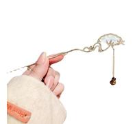 bastoncini cinesi per capelli Forcina for capelli con nappe in foglie di bambù in stile antico Accessori Hanfu for capelli di fascia alta