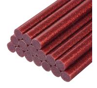 Bastoncini colla a caldo mini 4\"x0.43\" per pistole colla glitter rosso 16pz