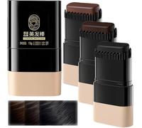 Bastoncini colorati istantanei per capelli, con pettine integrato, pettine impermeabile e a prova di sudore, bastoncini portatili per ritocchi per capelli, colore grigio e bianco (3 pezzi misti)