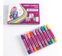 Bastoncini colorati temporanei per capelli, 10 gessetti lavabili per ragazze, colori creativi, ideali come regalo di compleanno per ragazze adolescenti