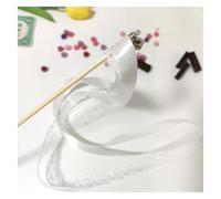 Bastoncini con nastro per matrimoni, Bacchette Di Nastro Pizzo Multicolor Con Campane for Balli Festa Nozze Confezione Da 10, 30, 50 Pezzi(Light Grey,30pcs)