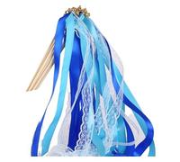 Bastoncini con nastro per matrimoni, Bacchette Di Nastro Pizzo Multicolor Con Campane for Balli Festa Nozze Confezione Da 10, 30, 50 Pezzi(Color1,30pcs)