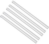 Bastoncini da bar in plastica solida trasparenti, diametro 2-8 mm, lunghezza 7,9", 5 pezzi(6mm*0.2m)