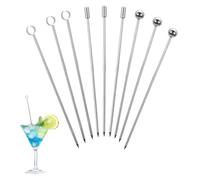 Bastoncini da cocktail 9 pezzi in metallo per olive stecchini da cocktail bastoncini di frutta stecchini per bevande spiedini di oliva per finger food Obst Sandwich Party Bar