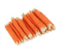 Bastoncini da Masticare in bambù Dolce per Animali di Piccola Taglia - Confezione da 20 Giocattoli da Masticare Dentali per Conigli, Criceti, Porcellini d'India, Corda da