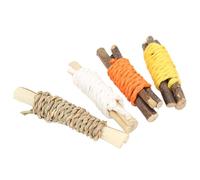 Bastoncini da Masticare per Criceti, Digrignare i Denti e Divertimento Senza Fine con 2 Bastoncini di Giocattoli da Masticare e 2 Bastoncini di bambù Dolci per la Crescita Sana