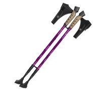 Bastoncini da passeggio 2 pezzi Trek Pole Telescopic Alpenstock Lega di alluminio Tiro Stampella Bastone da passeggio da escursionismo per trekking(2PCS Purple)