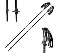 Bastoncini da Sci Premium con Piatto da Neve, Unisex, in Alluminio, in Diverse Lunghezze, con Stelo in Alluminio da 18 mm, 125 cm, bastone sci