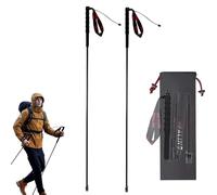 Bastoncini da trekking in fibra di carbonio, confezione da 2 bastoncini da passeggio pieghevoli ultraleggeri per escursionismo, campeggio e alpinismo, bastoncini ergonomici antiurto con impugnature in