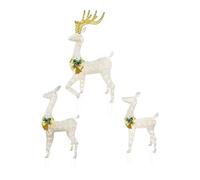 Bastoncini decorativi natalizi per prato, illuminazione realistica a LED | Cervo natalizio illuminato per casa, prato, aiuola e sentieri di notte