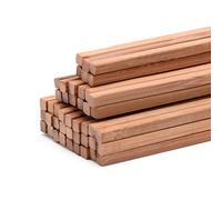 Bastoncini di bambù/legno quadrati carbonizzati - 5×5×300 mm, bastoncini artigianali fai da te for modellismo(200Pcs)