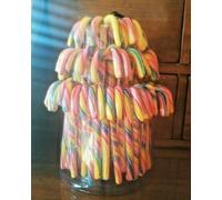 BASTONCINI DI CARAMELLE CANDY CANES ARCOBALENO 12GR - 50 PZ - PAPILLON