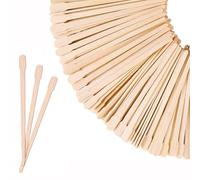 Bastoncini di cera legno Spatole monouso per depilazione con Applicatori a doppio lato corpo gambe capelli del viso Rimozione progetti fai da te artigianali betula naturale Robusto SMOOTH confezione 2